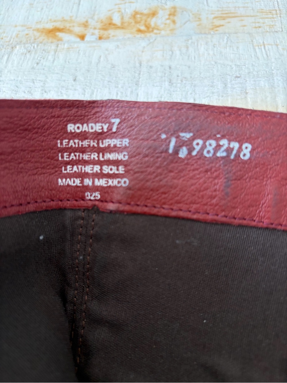 Freebird Roadey Size 7 Taupe Distressed Leather Tall Riding Boots Tan Red Zipper - Picture 7 of 9